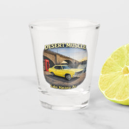 Desert Muscle Retro Car Design Shot Glass Schnapsglas