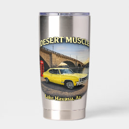Desert Muscle Retro Car Design Thermobecher