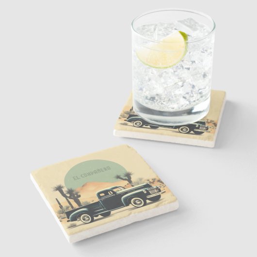 Desert Nocturne Voyage Steinuntersetzer (Seitenansicht)