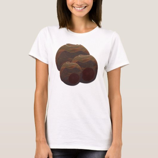 Desert Oasis Fraktal Potterie Abstrakte Kunst T-Shirt (Vorderseite)