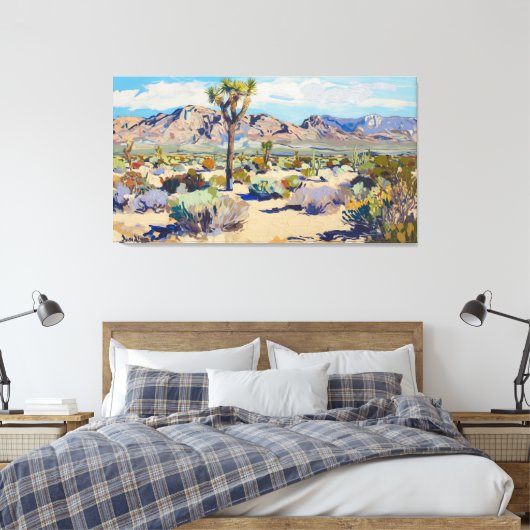 Desert Oasis Leinwanddruck (Insitu (Schlafzimmer))