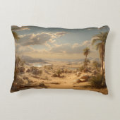 Desert Oasis Palm Trees Pillow Dekokissen (Rückseite)
