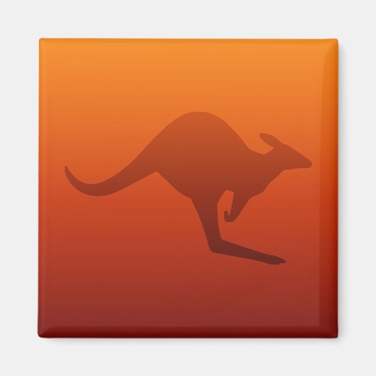 Desert Ombre Brown Kangaroo Magnet (Vorne)