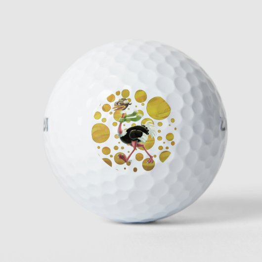 Desert Ostrich Runner Golfball (Vorderseite)