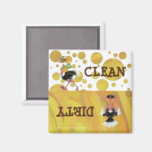 Desert Ostrich Runner Magnet (Vorderseite/Rückseite)