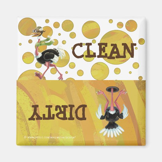 Desert Ostrich Runner Magnet (Vorne)