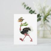 Desert Ostrich Runner Postkarte (Stehend Vorderseite)