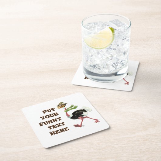 Desert Ostrich Runner Rechteckiger Pappuntersetzer (Vor Ort)