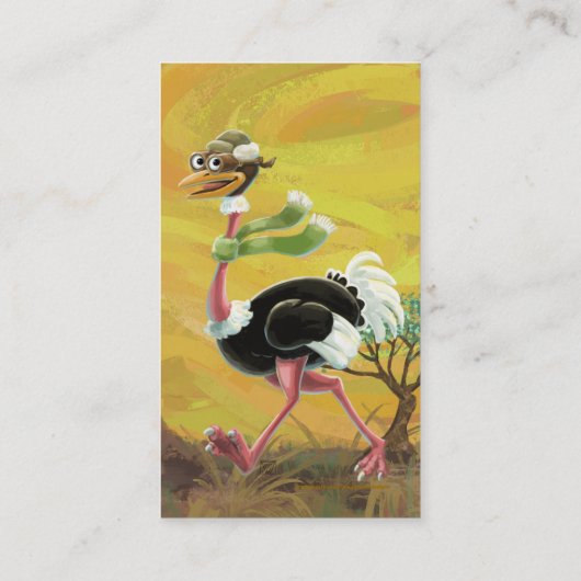 Desert Ostrich Runner Visitenkarte (Rückseite)