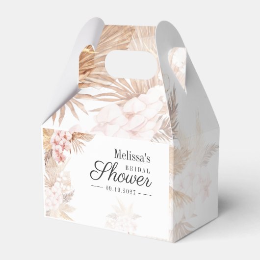 Desert Palms Pampas Grass Boho Brautparty Geschenkschachtel (Vorderseite)