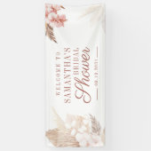 Desert Pampas Grass Boho Brautparty Banner (Vertikal)
