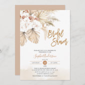 Desert Pampas Grass Boho Brautparty Einladung (Vorne/Hinten)