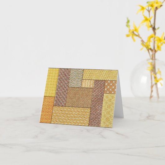 Desert Patchwork note card Karte (Gelbe Blume)