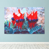 DESERT PEA 32x48 Leinwanddruck (Insitu (Holzboden))