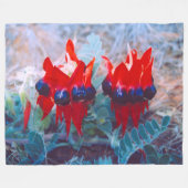 DESERT PEA FLEECEDECKE (Vorderseite (Horizontal))