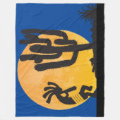 Desert Petroglyph Kokopelli Fleece Blanket (Vorderseite)