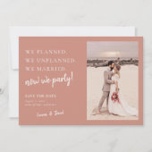 Desert Pink Post Wedding Update Save the Date (Vorderseite)