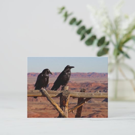 Desert Ravens Postkarte (Stehend Vorderseite)