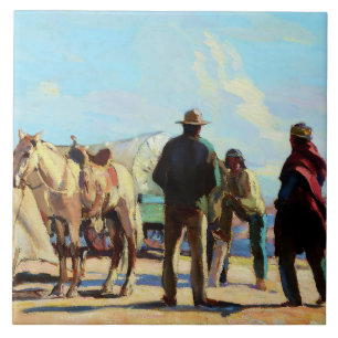"Desert Rendezvous" von Carl Oscar Borg Fliese