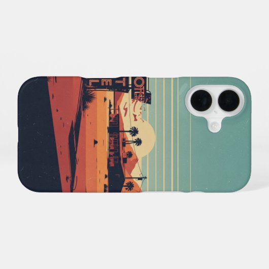 Desert Road Motel iPhone 16 Hülle (Rückseite (Horizontal))