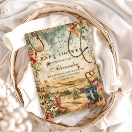 Desert Rodeo Western Baby Shower Einladung