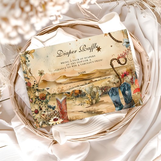 Desert Rodeo Western Diapper Raffle Begleitkarte