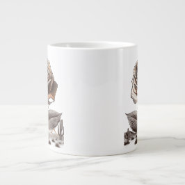 Desert Rose, Vintage Botanical Flower Jumbo-Tasse