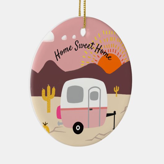 Desert RV Camper Keramik Ornament (Rechts)