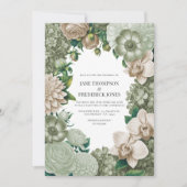 Desert Sage, Aloe Mist & Sandstone Beige Wedding Einladung (Vorderseite)