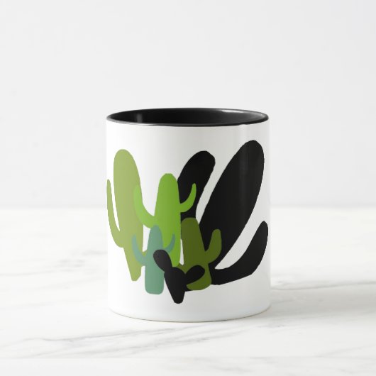 Desert Saguaro Cactus Retro Tasse (Zentrum)