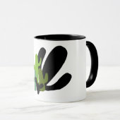 Desert Saguaro Cactus Retro Tasse (VorderseiteRechts)