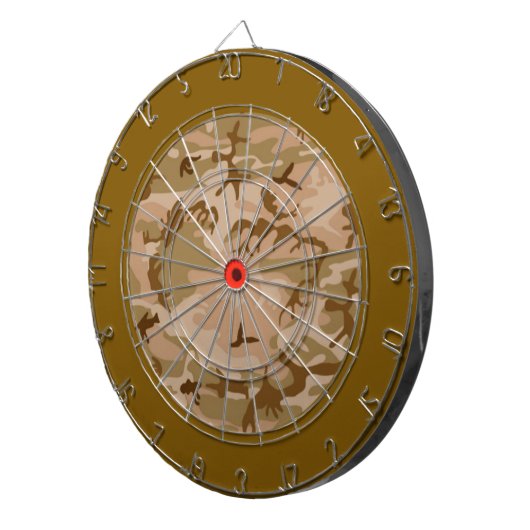 Desert Sand Camouflage Dart Board Dartscheibe (Vorderseite rechts)