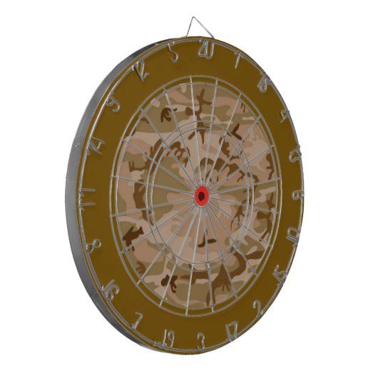 Desert Sand Camouflage Dart Board Dartscheibe (Vorderseite Links)