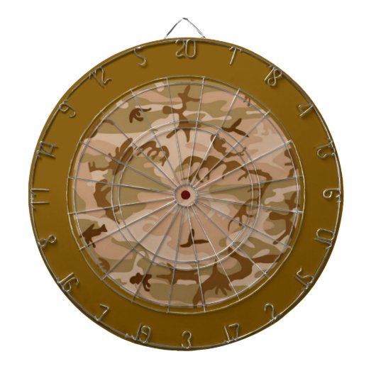 Desert Sand Camouflage Dart Board Dartscheibe (vorne)