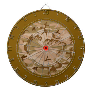 Desert Sand Camouflage Dart Board Dartscheibe