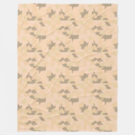 Desert Sand Camouflage Fleecedecke (Vorderseite)