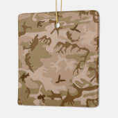 Desert Sand Camouflage Porcelain Square Ornament (Links)
