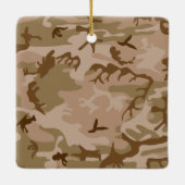 Desert Sand Camouflage Porcelain Square Ornament (Rückseite)