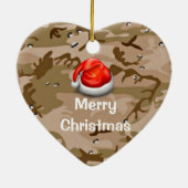 Desert Sand Camouflage T - Shirt Frohe Weihnachtsf Keramikornament (Hinten)