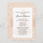 Desert Sand Damask Brautparty Einladung (Vorne/Hinten)
