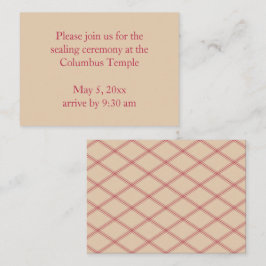 Desert Sand Diamonds Temple Sealing Einladung