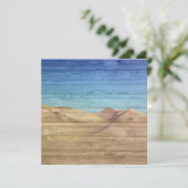 Desert Sand Dunes Beautiful Blue Sky On Wood Grain Karte (Stehend Vorderseite)