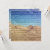 Desert Sand Dunes Beautiful Blue Sky On Wood Grain Karte (Vorderseite/Rückseite Beispiel)