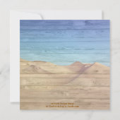 Desert Sand Dunes Beautiful Blue Sky On Wood Grain Karte (Rückseite)