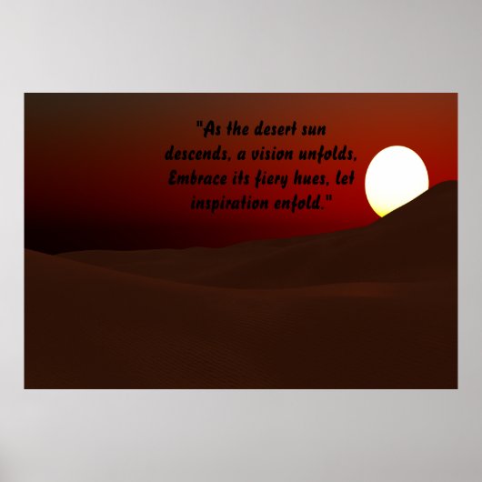 Desert Sand Sun motivierend Poster (Vorne)