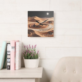 Desert Sands Wall Clock Quadratische Wanduhr