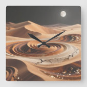 Desert Sands Wall Clock Quadratische Wanduhr (Vorderseite)
