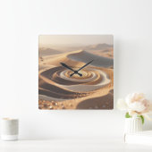Desert Sands Wall Clock Quadratische Wanduhr (Zuhause)