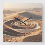 Desert Sands Wall Clock Quadratische Wanduhr (Vorderseite)