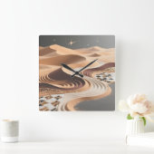 Desert Sands Wall Clock Quadratische Wanduhr (Zuhause)